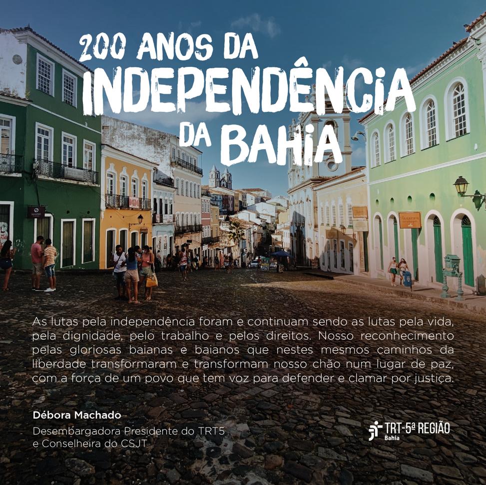 Cartão da Presidência sobre os 200 anos da Independência da Bahia 