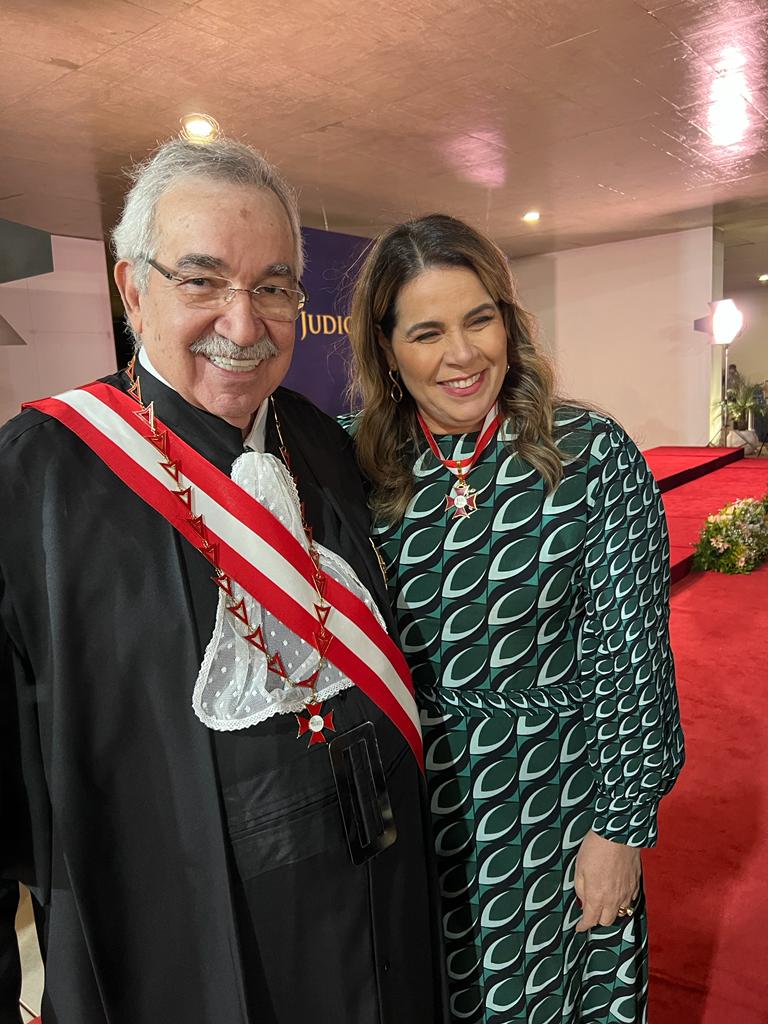 A presidente do TRT-5 e o presidente do CSJT/TST, ministo Emmanoel Pereira