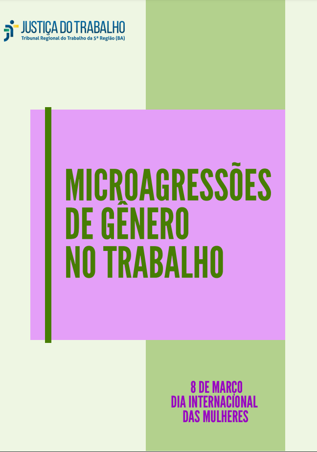 CARTILHA SOBRE MICROAGRESSÕES DE GÊNERO NO TRABALHO