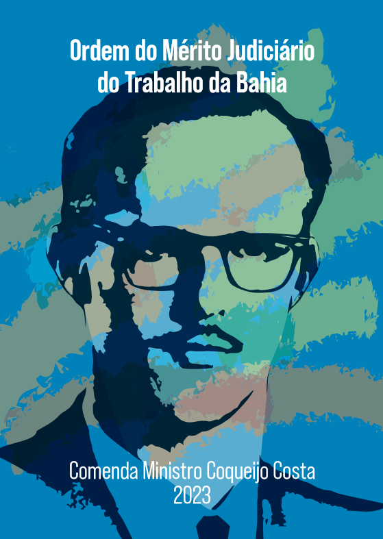 Desenho do rosto do ministro Coqqueijo  Costa, homem branco de óculos, com título Comenda Ministro Coqueijo Costa 